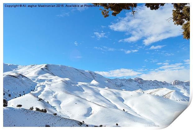  Covered with snow, Print by Ali asghar Mazinanian