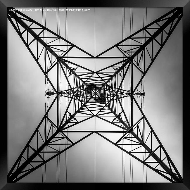 Pylon Symmetry Framed Print by Gary Turner