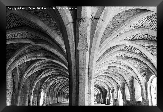 Cellar Arches Framed Print by Gary Turner