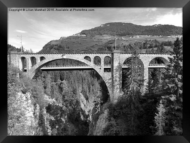 Soliser Viaduct.  Framed Print by Lilian Marshall