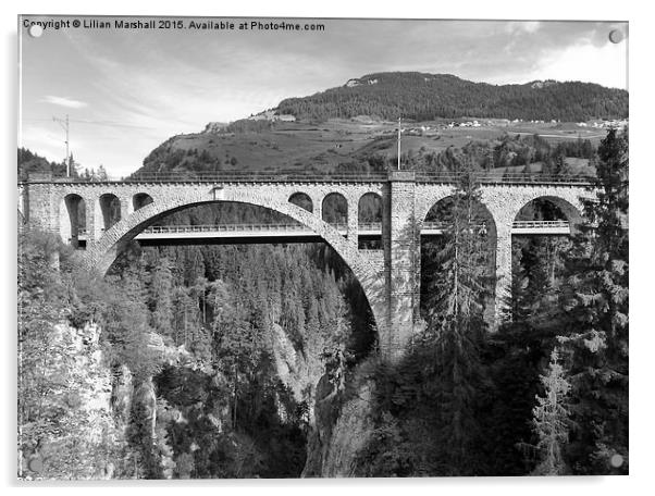 Soliser Viaduct.  Acrylic by Lilian Marshall