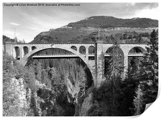 Soliser Viaduct.  Print by Lilian Marshall