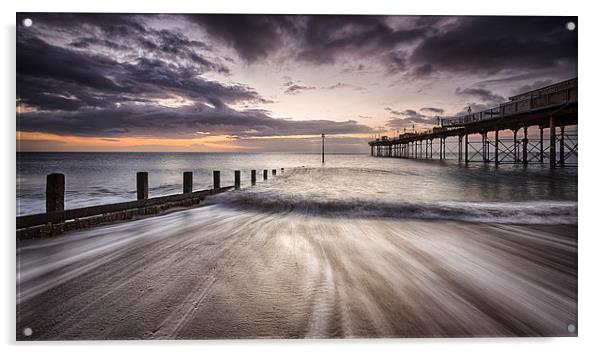 Shoreline Dawn Acrylic by Ray Abrahams
