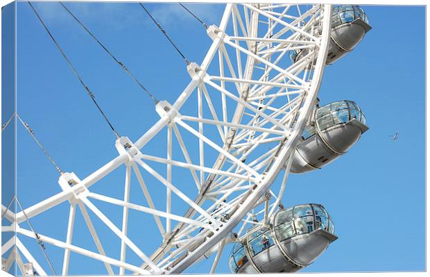  London Eye View in the Busy Sky's of London Canvas Print by pristine_ images