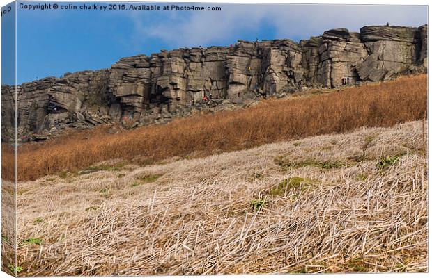 Stanage Edge in the Peak District Canvas Print by colin chalkley