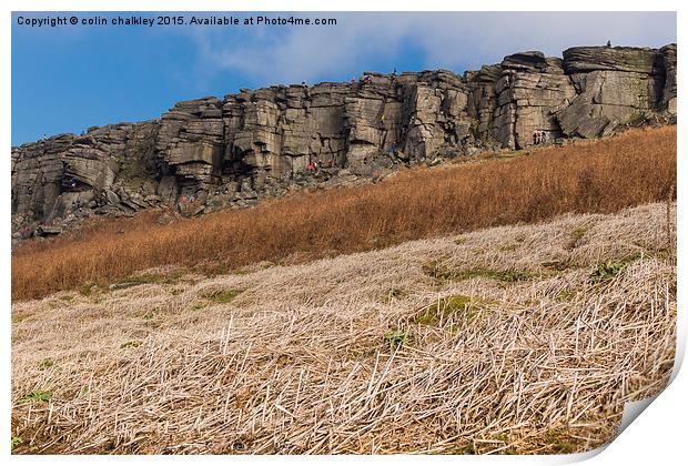 Stanage Edge in the Peak District Print by colin chalkley