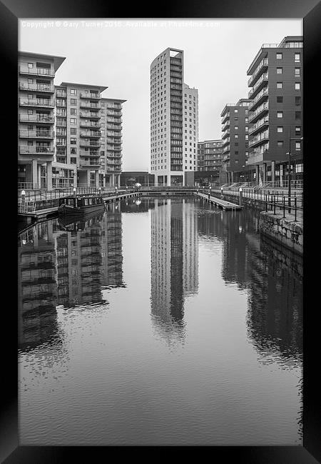  Clarence Dock Framed Print by Gary Turner