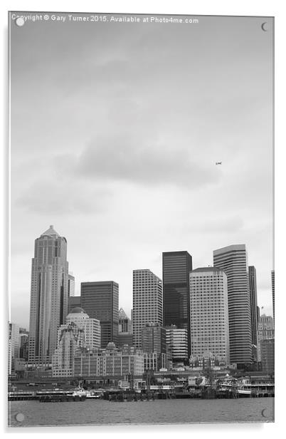 Seattle Skyline Acrylic by Gary Turner