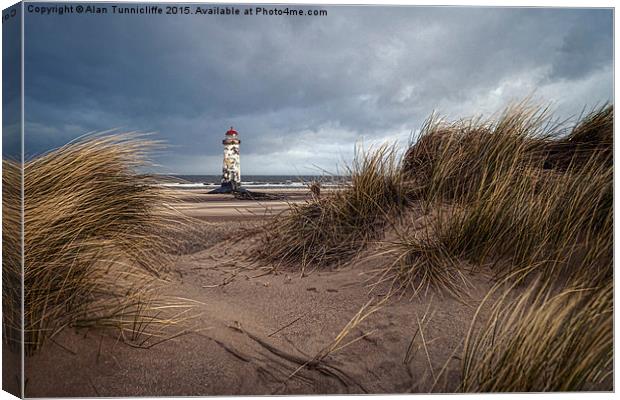  Talacre Lighthouse Canvas Print by Alan Tunnicliffe