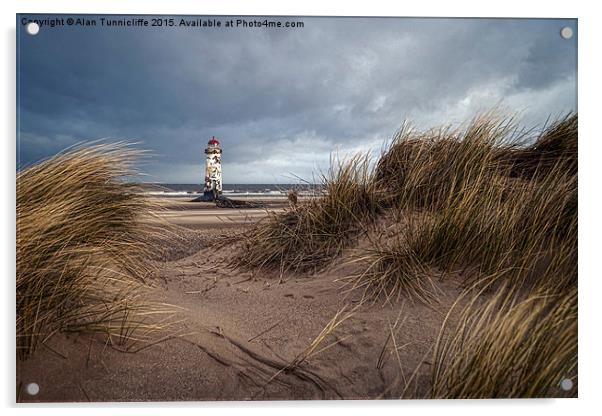  Talacre Lighthouse Acrylic by Alan Tunnicliffe