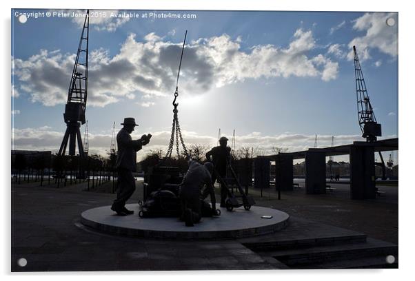  Docklands Tribute Sculptures. Acrylic by Peter Jones