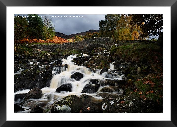 Ashness Bridge  Framed Mounted Print by Peter Jones