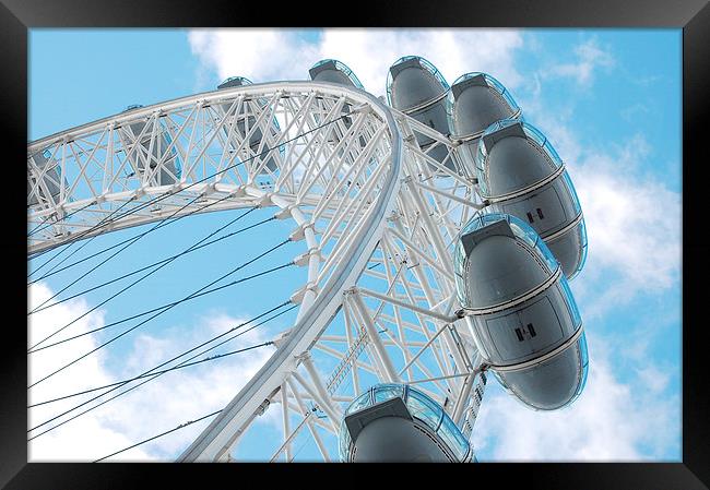  A Cloudy London Eye Framed Print by pristine_ images