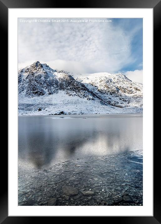 Cwm Idwal Broken Reflections Framed Mounted Print by Christine Smart