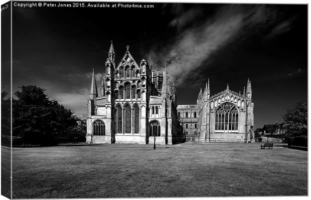  Ely Cathedral Canvas Print by Peter Jones