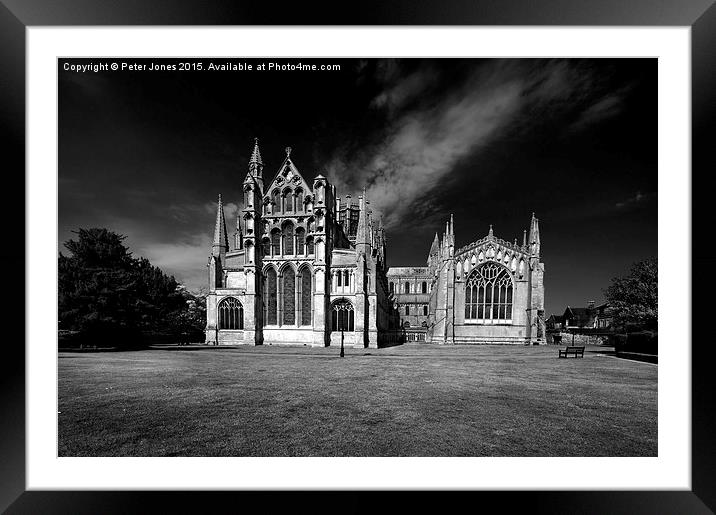  Ely Cathedral Framed Mounted Print by Peter Jones