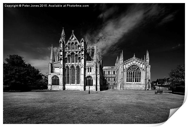  Ely Cathedral Print by Peter Jones