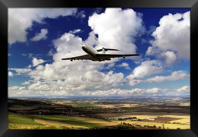 VC-10 Fly By  Framed Print by J Biggadike