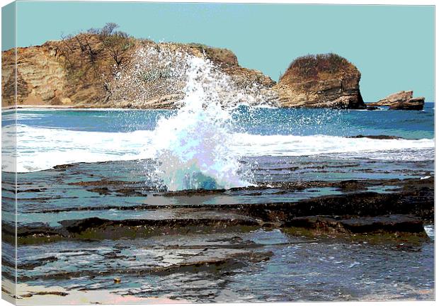  Blowhole at Playa Pelada Canvas Print by james balzano, jr.