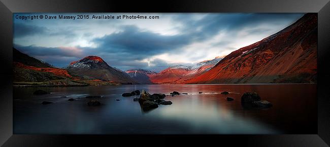 Red Wast Water Framed Print by Dave Massey