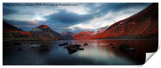 Red Wast Water Print by Dave Massey