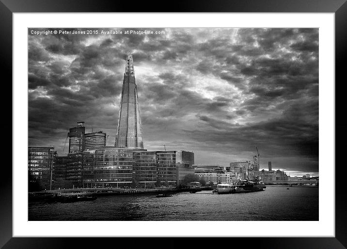  London Skyline Framed Mounted Print by Peter Jones