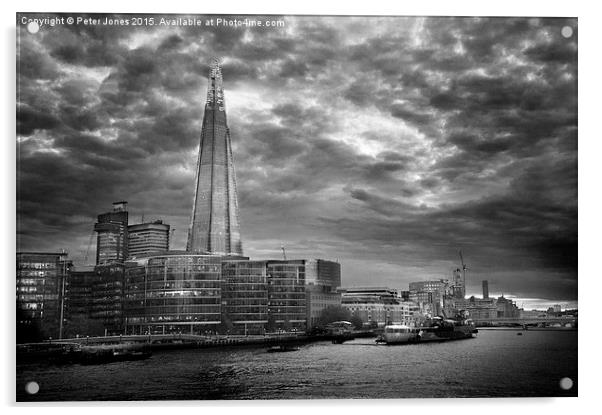  London Skyline Acrylic by Peter Jones