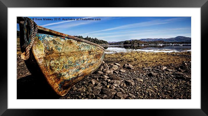 Weathered Boat Framed Mounted Print by Dave Massey