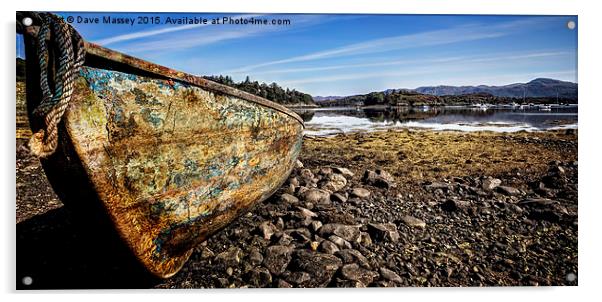 Weathered Boat Acrylic by Dave Massey
