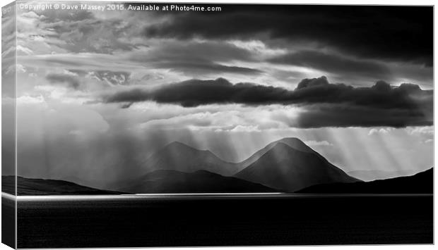 Isle of Skye from Applecross Canvas Print by Dave Massey