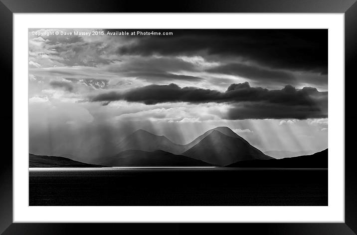 Isle of Skye from Applecross Framed Mounted Print by Dave Massey