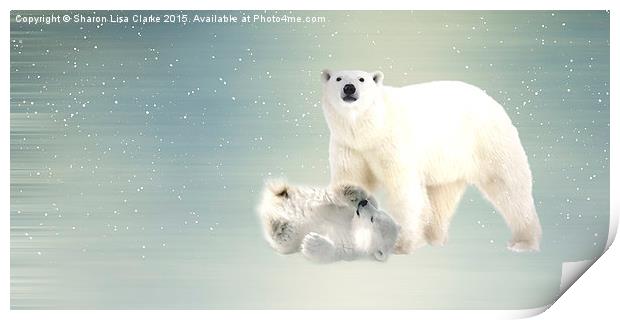  Arctic Family pano Print by Sharon Lisa Clarke