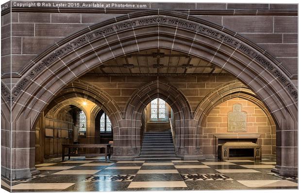  Lady Chapel, Liverpool Anglican Cathedral Canvas Print by Rob Lester