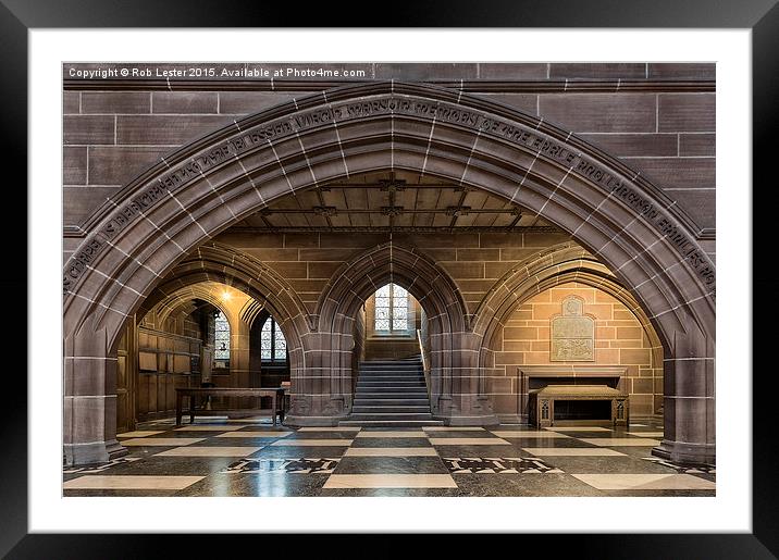  Lady Chapel, Liverpool Anglican Cathedral Framed Mounted Print by Rob Lester