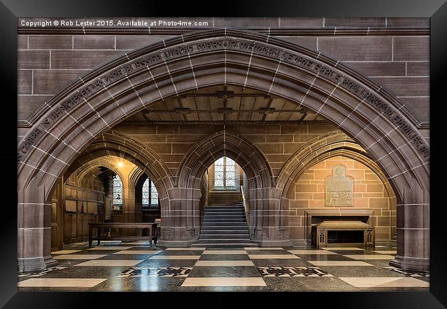  Lady Chapel, Liverpool Anglican Cathedral Framed Print by Rob Lester