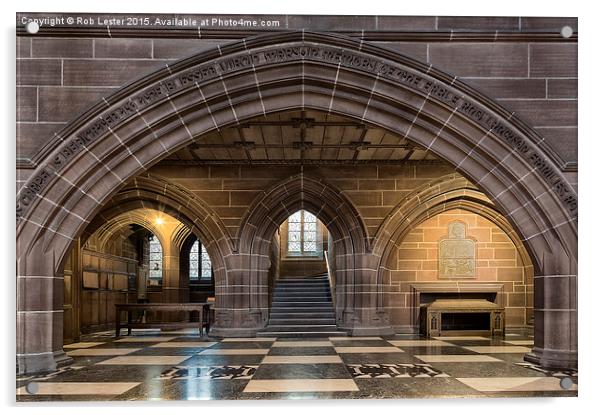  Lady Chapel, Liverpool Anglican Cathedral Acrylic by Rob Lester