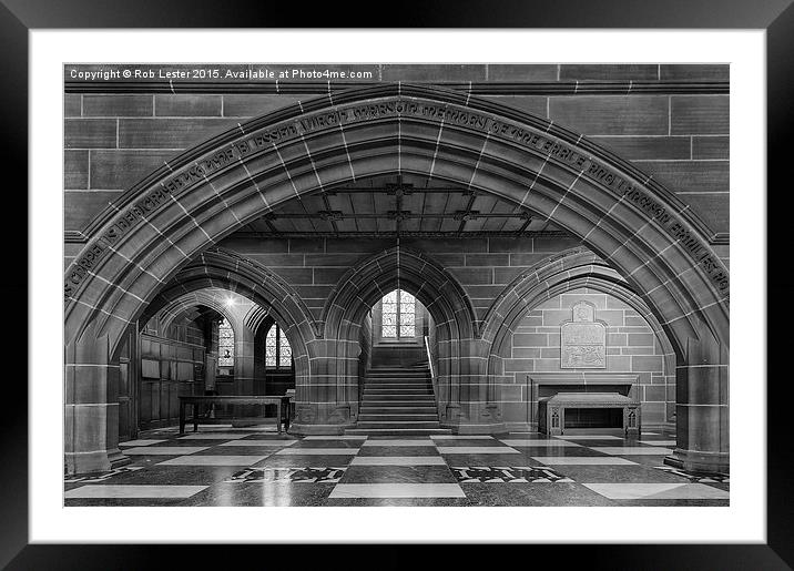  Lady Chapel Arch, Liverpool Anglican Cathedral Framed Mounted Print by Rob Lester
