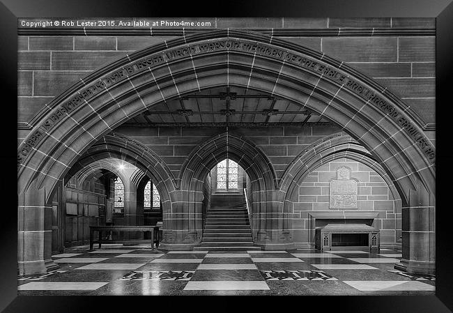  Lady Chapel Arch, Liverpool Anglican Cathedral Framed Print by Rob Lester