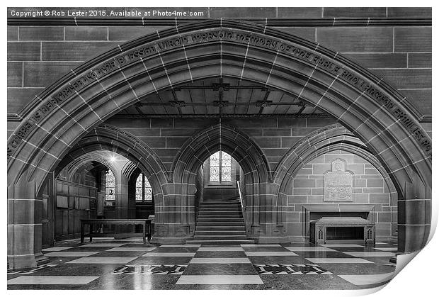  Lady Chapel Arch, Liverpool Anglican Cathedral Print by Rob Lester