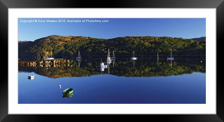 Loch Shieldaig Boats Framed Mounted Print by Dave Massey