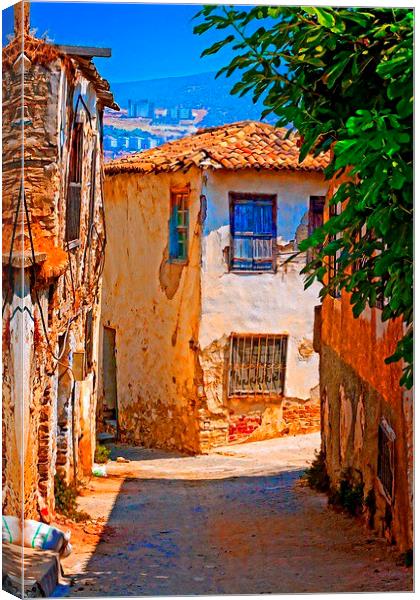 Turkish village street scene Canvas Print by ken biggs