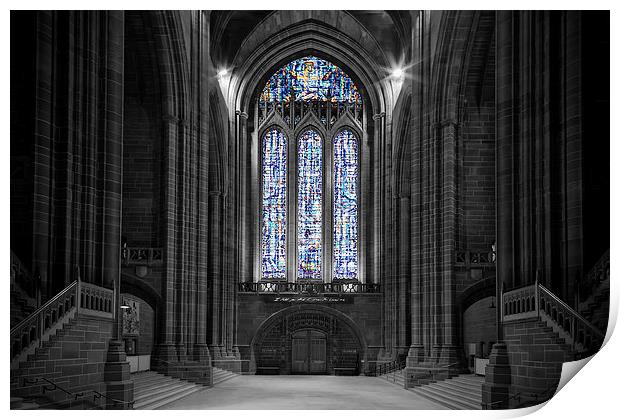  Liverpool Anglican Cathedral Print by Rob Lester
