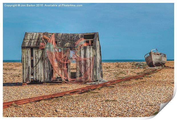  The old net shed Print by Jon Barton
