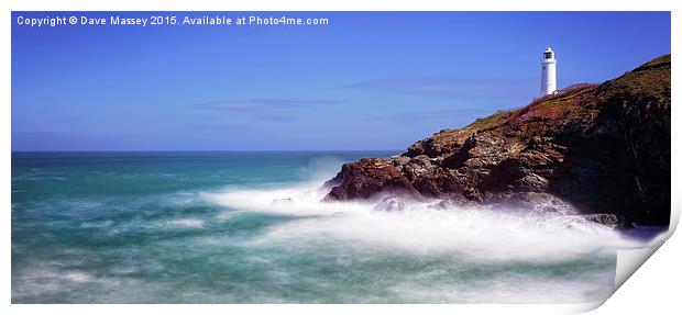 Trevose Head Lighthouse Print by Dave Massey