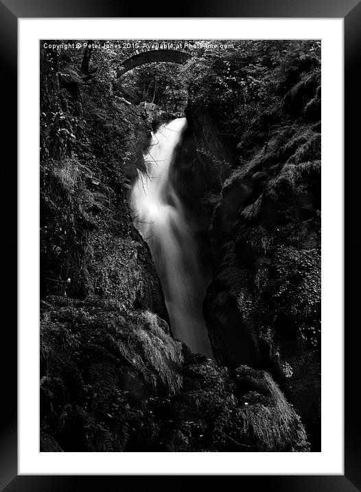  Aira Force Waterfall Framed Mounted Print by Peter Jones