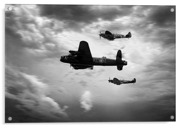 BBMF Art - Mono Version  Acrylic by J Biggadike