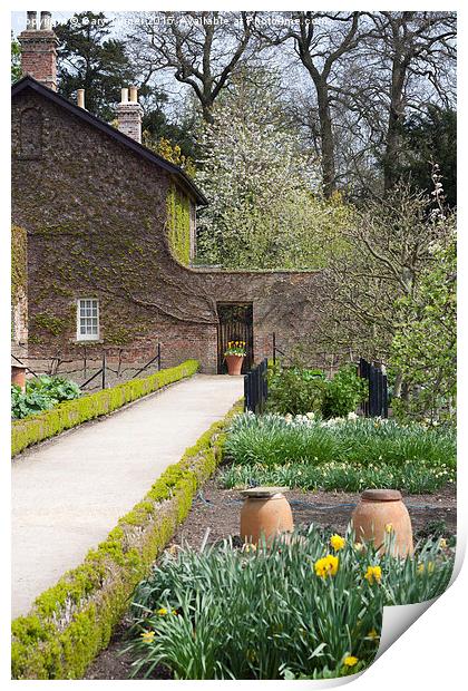 Garden of Beningbrough Hall Print by Gary Turner