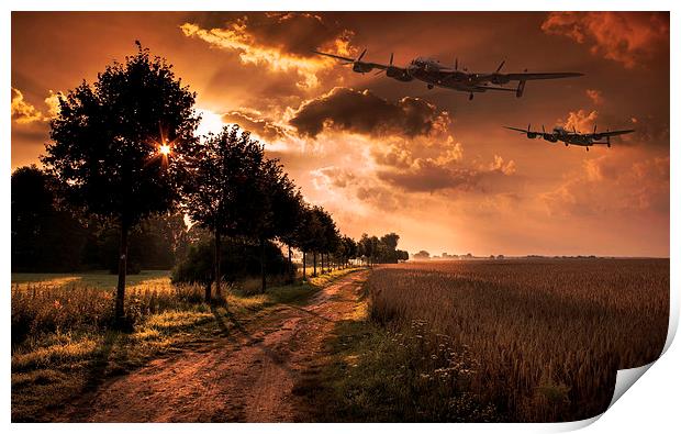 AVRO Lancaster sisters Vera and Thumper Print by Andrew Scott