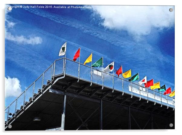  Festival Flags Acrylic by Judy Hall-Folde