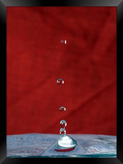 Water games - The Drop 1 Framed Print by Andreas Hartmann